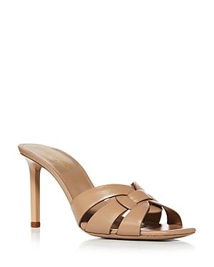 Saint Laurent Women's Tribute Square Toe High Heel Sandals