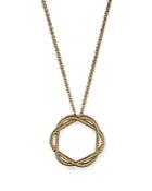 Roberto Coin 18k Yellow Gold Medium Twisted Circle Pendant Necklace, 16