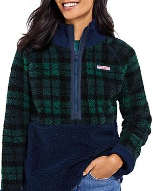 Vineyard Vines Blackwatch Sherpa Half Zip Pullover