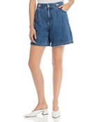 No Frills By Mother Of Pearl Faux Pearl Button Denim Shorts