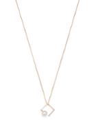 Own Your Story 14k Rose Gold Neo Cultured Freshwater Pearl & Diamond Nearly There Square Pendant Necklace, 18