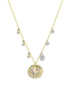 Meira T 14k Yellow Gold Diamond & Cultured Freshwater Pearl Seashell Pendant Necklace, 18