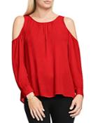 Vince Camuto Shirred Cold Shoulder Blouse - 100% Bloomingdale's Exclusive