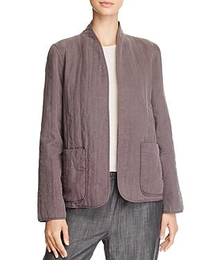 Eileen Fisher Petites Quilted Open-front Jacket
