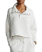 Polo Ralph Lauren Quilted Cropped Sweatshirt