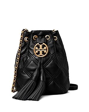 Tory Burch Fleming Mini Soft Leather Bucket Bag