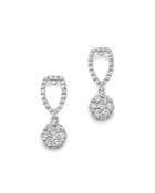 Bloomingdale's Diamond Cluster Drop Earrings In 14k White Gold, .75 Ct. T.w. - 100% Exclusive