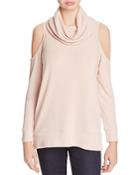 Cupcakes And Cashmere Malden Cold-shoulder Cowl Neck Sweater