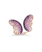 Bloomingdale's Ruby & Pink Sapphire Butterfly Ring In 14k Rose Gold - 100% Exclusive