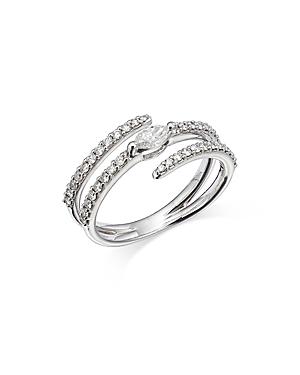 Bloomingdale's Diamond Marquis-cut Bypass Ring In 14k White Gold, 0.55 Ct. T.w. - 100% Exclusive