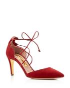 Rupert Sanderson Irma Lace Up Pointed Toe Pumps