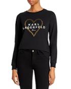 Karl Lagerfeld Paris Heart Logo Sweatshirt