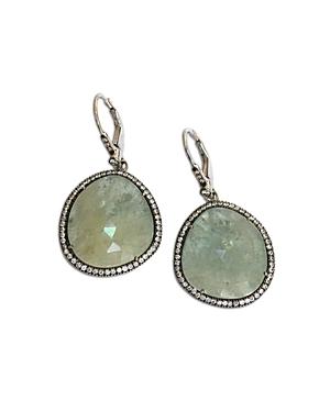 Amrapali Jewels Blue-green Sapphire & Diamond Drop Earrings In 18k Yellow Gold