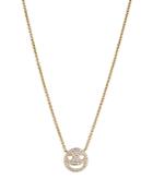 Nadri Small Fortune Pave Smiley Face Pendant Necklace In 18k Gold Plated, 16-18