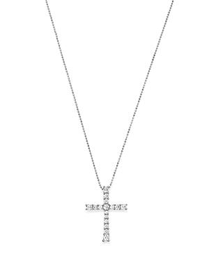 Diamond Cross Pendant In 14k White Gold, 1.0 Ct. T.w.