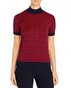 Boss Faryna Houndstooth Knit Top