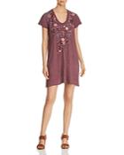 Johnny Was Kira Embroidered Jersey Tunic Dress
