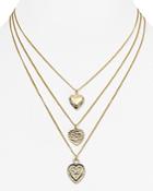Aqua Naya Tri-heart Layered Necklace, 15-18 - 100% Exclusive