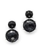Ippolita Sterling Silver Rock Candy 2 Stone Post Earrings In Black Onyx And Hematite