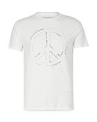 John Varvatos Star Usa Embroidered Peace Sign Graphic Tee