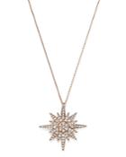 Bloomingdale's Diamond Starburst Pendant Necklace In 14k Rose Gold, 0.50 Ct. T.w. - 100% Exclusive