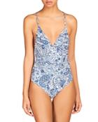 Etro Paisley Print One Piece Swimsuit