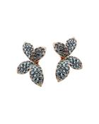 Pasquale Bruni 18k Rose Gold Giardini Segreti Flower Drop Earrings With Diamonds & London Blue Topaz