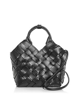 Cala Jade Misu Medium Woven Leather Shoulder Bag