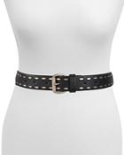Allsaints Women's Staple Stud Leather Belt