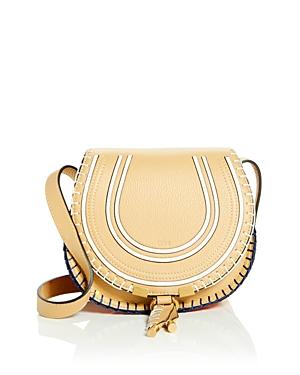 Chloe Marcie Small Leather & Suede Saddle Bag