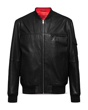 Hugo Livius Leather Bomber Jacket