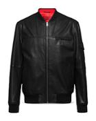 Hugo Livius Leather Bomber Jacket