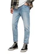 Allsaints Jack Tapered Fit Cropped Jeans In Light Indigo