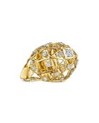Hueb 18k Yellow Gold Estelar Diamond Cage Statement Ring