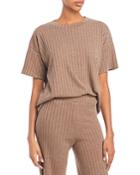 Aqua Mohair Ribbed Boxy Top - 100% Exclusive