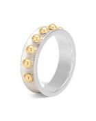 John Hardy 18k Yellow Gold And Sterling Silver Dot Band Ring