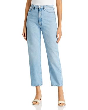 Mother High Waist Double Stack Ankle Jeans In Just A Nib