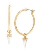 Allsaints Gold-tone Crystal Arrow Hoop Earrings