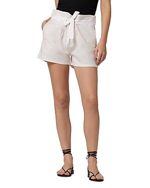 Hudson Paper Bag Waist Shorts In Egret