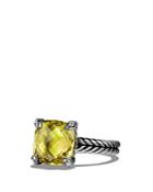 David Yurman Chatelaine Ring With Lemon Citrine And Diamonds