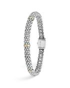 Lagos 18k Yellow Gold And Sterling Silver Petite Oval Rope Bracelet