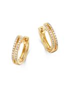 Kc Designs 14k Yellow Gold Diamond Double Row Hoop Earrings