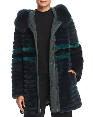 Maximilian Furs Reversible Rabbit Fur & Down Coat - 100% Exclusive