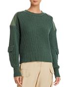 Equipment Gelsey Cotton Long Sleeve Utility Sweater