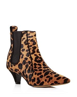 Tabitha Simmons Women's Effie Pointed Toe Leopard-print Kitten-heel Booties