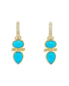 Temple St. Clair 18k Yellow Gold Dynasty Turquoise & Diamond Drop Earrings