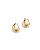 14k Yellow Gold Domed Teardrop Stud Earrings - 100% Exclusive