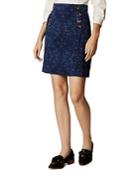 Karen Millen Denim Jacquard Mini Skirt