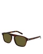 Saint Laurent Flat Top Sl158 Keyhole Square Sunglasses, 52mm