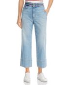 Current/elliott The Braided Camp Wide-leg Jeans In Poolside